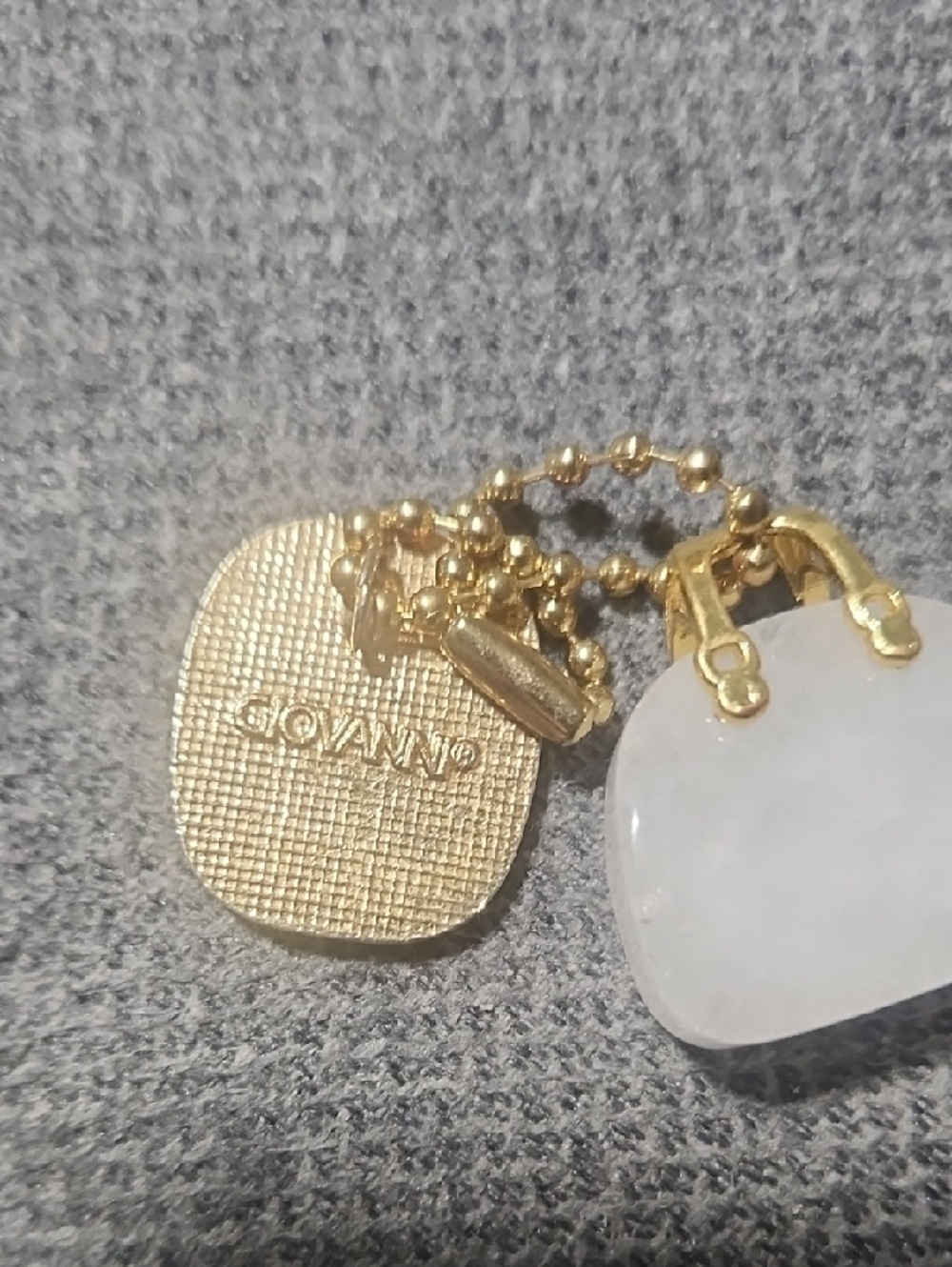 Sunflower Accent Yellow and White Pendant Necklace, With Rose Quartz. A Stone. - Picture 3 of 6